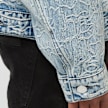A Bathing Ape&nbsp; Line Camo Jacquard 13Oz Denim Jacket bleu 90862 7