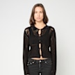 Brain Dead Mesh Knit Spiral Cardigan noir 90598 2