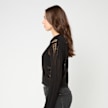 Brain Dead Mesh Knit Spiral Cardigan black 90598 3
