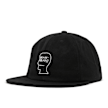 Brain Dead Flannel Logohead 6 Panel Hat black 86011 1