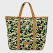 A Bathing Ape ABC Camo PU Ostrich Tote Bag M Grün 92475 1