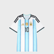 adidas Originals Argentina 26 Home Replica Jersey (Messi) bleu 93223 1