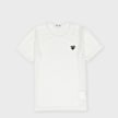 Comme des Garcons Play&nbsp; T-Shirt Red Emblem Mesh Black Heart blanc 96051 1