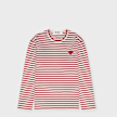 Comme des Garcons Play Longsleeve Shirt Red Heart rood 99978 1