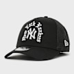 New Era MLB Script New York Yankees 9FORTY A-Frame Trucker Cap schwarz 102911 1