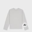 Brain Dead Casey Stripe Long Sleeve T Shirt gris 104440 1