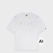 A Bathing Ape&nbsp; Bape Rhinestone Logo Relaxed Fit Tee blanc 104956 1