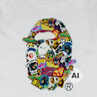 A Bathing Ape Sticker Pack Ape Head Tee wit 104963 3