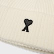 AMI PARIS Beanie With Contrasted Ami De Coeur Beige 106027 3