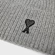 AMI PARIS Beanie With Contrasted Ami De Coeur Grau 106029 3
