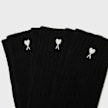 AMI PARIS Pack Three Ami De Coeur Embroidery Socks schwarz 106031 3