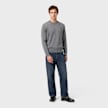 AMI PARIS Crewneck Sweater With ADC gris cendre chine/noir Undefined Color 106042 2