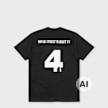 DSM Kei Ninomiya Unisex Football Brack Print Shortsleeve Tee Knit black black 106793 1
