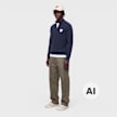 Wood Wood Tay Half Zipper blue 125997 2