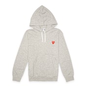 Buy Comme des Garcons Play Hooded Sweatshirt in grey | P1T170-GRY