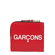 Buy Comme des Garcons Wallet Huge Logo in red | SA3100HL-2 at solebox