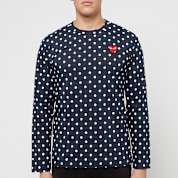 Buy Comme des Garcons Play Blue Polka Dot Longsleeve in blue
