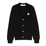 Buy Comme des Garcons Play Knit Cardigan in zwart | P1N062-1 | solebox
