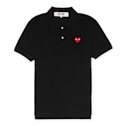 Buy Comme des Garcons Play Play Polo Shirt Red Heart in black