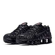 NIKE SHOX TL ブラック NIKE W SHOX TL BLACK/BLACK-MTLC HEMATITE-MAX ORANGE（ナイキ