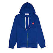 Buy Comme des Garcons Play Play Zip Hooded Sweat RED Heart navy