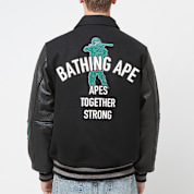Buy A Bathing Ape Varsity Jacket in black | 001HJK301002MBLK | solebox