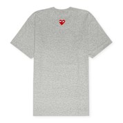 Buy Comme des Garcons Play Small Red Heart Neck T-Shirt Grey in