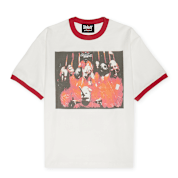 Buy Pleasures x Slipknot Self Titled Ringer Shirt in white