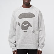 Buy A Bathing Ape Ape Face Crewneck Sweatshirt in grey