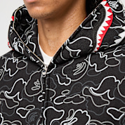 Buy A Bathing Ape Neon Camo Shark Full Zip Hoodie in camouflage