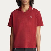 Buy adidas Originals x Wales Bonner Terry Polo Shirt in red