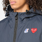 Buy Comme des Garcons Play K-Way Full Zip Jacket Red Emblem in