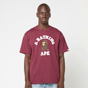 トップス A BATHING APE COLLEGE LS TEE BURGUNDY Buy A Bathing Ape College Tee in rot | 001TEL801001MBUR at solebox