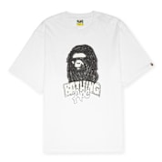 Buy A Bathing Ape Hand Drawn Ape Head Relaxed Fit Tee M in white