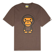 Buy A Bathing Ape Big Baby Milo Tee in braun | 002TEL801002MBRW at