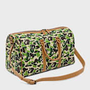 Buy A Bathing Ape ABC Camo PU Ostrich Boston Bag M in green