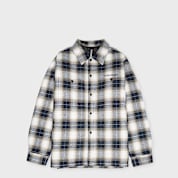 P Buy No Problemo Mino Problemo Checkered Overshirt in navy