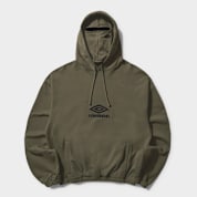 Buy Umbro by Slam Jam Og Logo Mask Hoodie in green | UBMW0411FA256