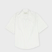 Buy AMI PARIS SS Boxy Shirt Camp Collar Embossed ADC in white