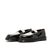 【ブラック（01）】【Dr.Martens】PENTON HEART LOAFER Dr. Martens Women's Penton Heart Patent Leather Penny Loafers
