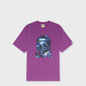 Buy A Bathing Ape Color Camo Ape Head Relaxed Fit Tee in purple