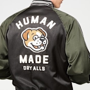 Buy HUMAN MADE Reversible Satin Jacket in Red | HM31JK019-BD | solebox