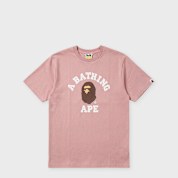Buy A Bathing Ape College Tee white in light pink