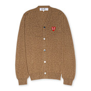 Buy Comme des Garcons Play Mens Knit Cardigan brown Knit Cardigan