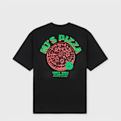 Buy Jordan Pizza Graphic Crewneck T-Shirt in black/infrared 23