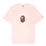Buy A Bathing Ape College Tee in light pink | 001TEL301001MPNK