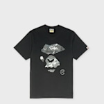 Buy A Bathing Ape Multi Pixel Camo Mad Ape Face Tee in black