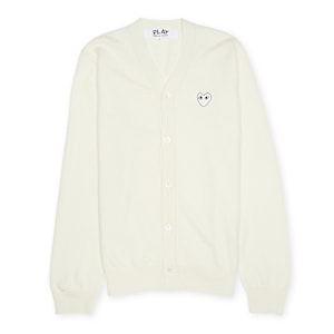 Buy Comme des Garcons Play Knit Cardigan in beige | P1N066-3 | solebox
