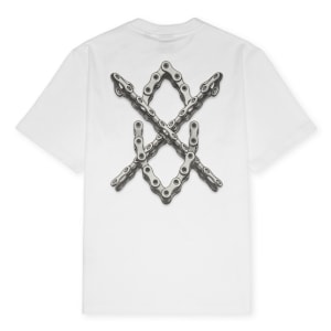 Buy Daily Paper Chain Shield T-Shirt in wit | SS26-43-WHT | solebox