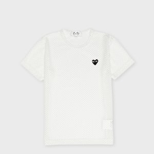 Buy Comme des Garcons Play Small Red Heart T-Shirt White in white